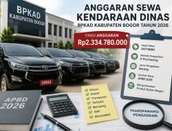 Sewa Kendaraan Dinas Rp. 2,33 Miliar di BPKAD Kabupaten Bogor Dipertanyakan